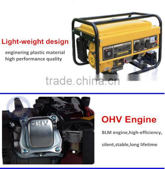 6.5hp gasoline generator set gasoline generator 2kw 380v