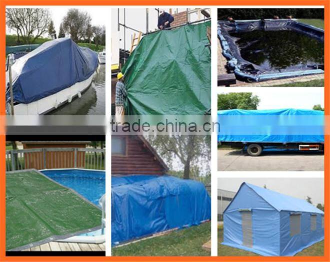 Any size and color PE tarpaulin & UV stabilized blue tarpaulin tarp pole