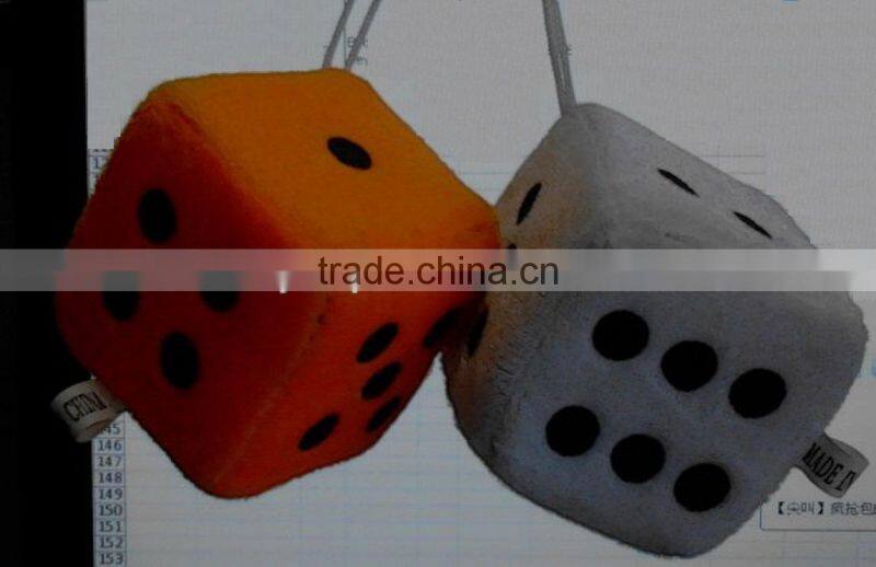 plush hanging dice