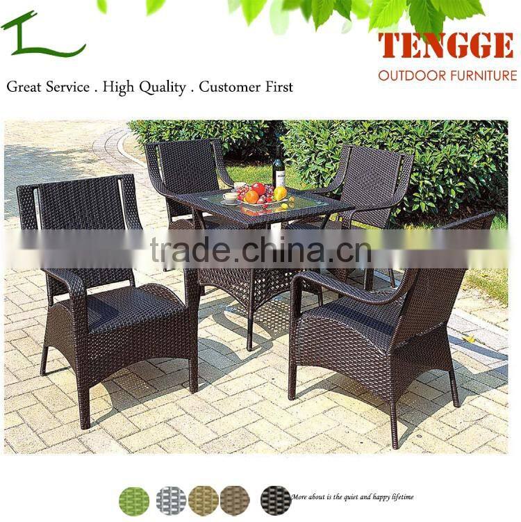 UV Weather Resistant Wicker 5 Piece Outdoor Patio Dining Set