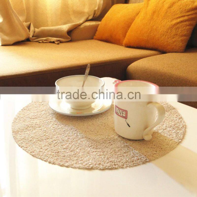 Round PVC Woven, Indoor/Outdoor Placemat, Set of 12, Many Colors