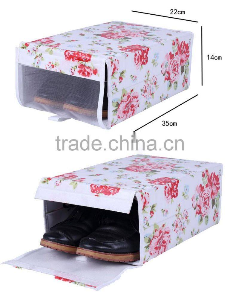 Polyester Shoe Storage Box,Packing Box With Velcro Close
