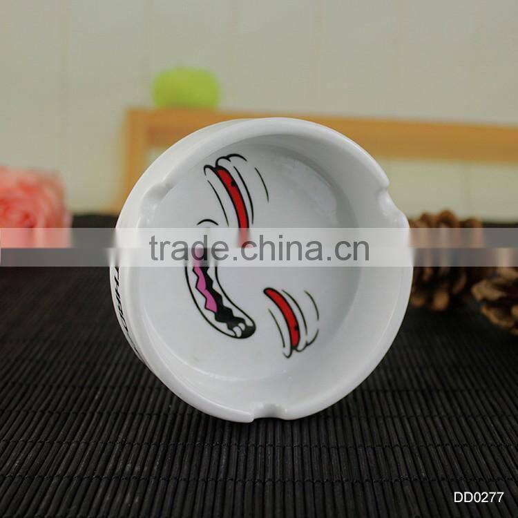 New ideas novelty ceramic ash tray ashtray with decal printing
