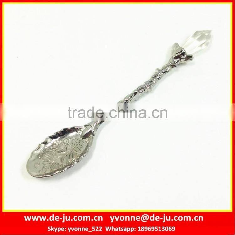 Artificial Diamonds Decorative Coffee Stirring Spoon