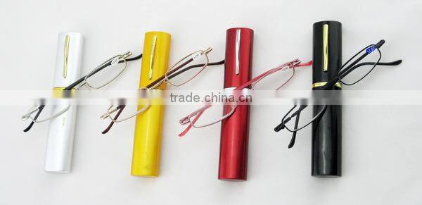Hot sale mini slim foldable tube reading glasses