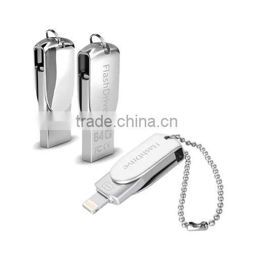 Newest Swivel OTG USB Flash Drive for IOS Device OTG USB disk for iPhone 5 5s 6 Plus iPad Mini PC IOS
