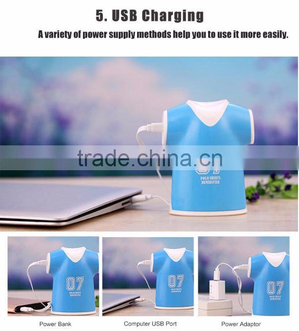 New Creative Shirt Design House Mini Humidifier, USB Desktop Electric Polo Shirts Air Humidifier For Wholesale