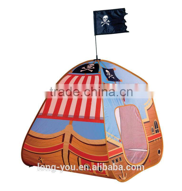 Kids children play pirate tent Pop up pirate tent