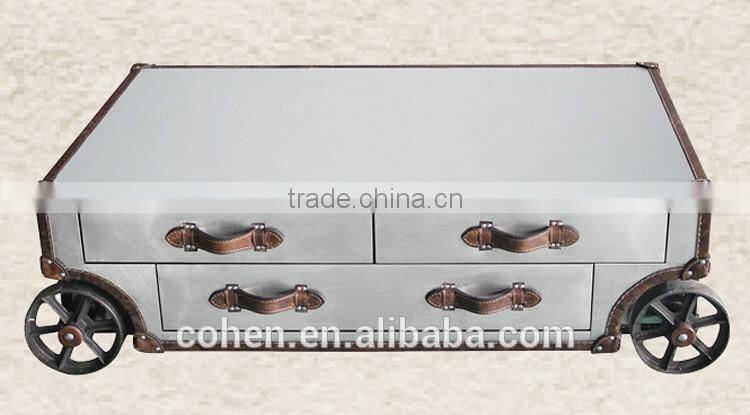 Modern design high cost-effective aluminium aviator coffee table foshan factory direct sale