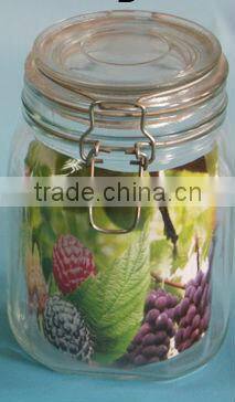 food grade airtight glass jar and glass lid