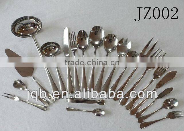 84pcs flatware sets with leather box packing royal style and high quality