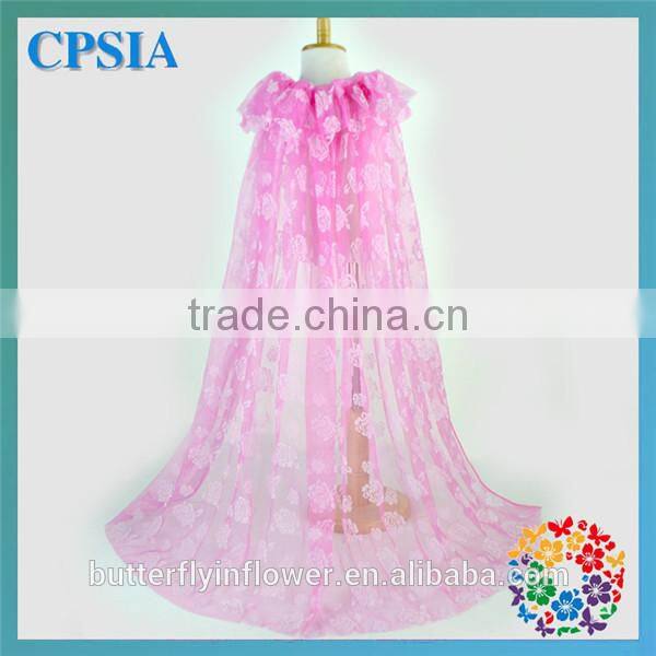 New Arrival Candy Color Snowflake Custom Cutting Baby Girl Evening Dress Cape