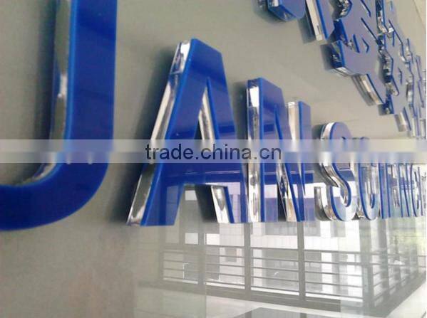 Custom LED clear embossing storefront acrylic lucite alphabet letter signs for company