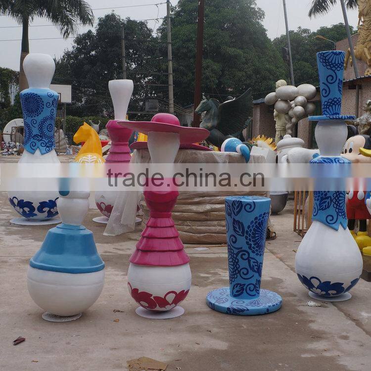Outdoor modern fiberglass column decoration