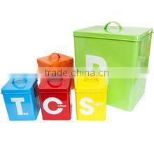 2015 Promotional Gifts/Rectangle Small Gardening Decoration/Set of 4 Metal Flower Pot/Flower Planter