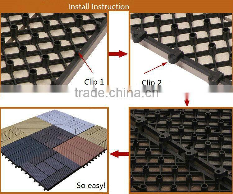 Waterproof WPC DIY interlocking floor tiles, Factory sales floor tiles, cheap wpc floor tiles
