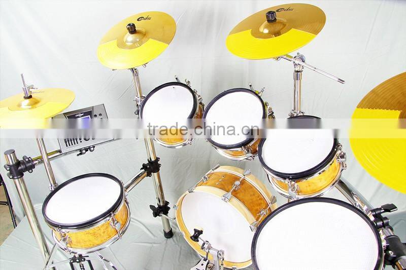 6 pc wooden chamber pvc cover electronic drum kits
