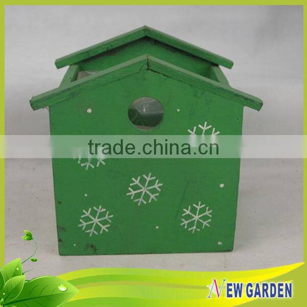 China Supplier Mini Size Clay Pot ,House Shape Red and Green Planter