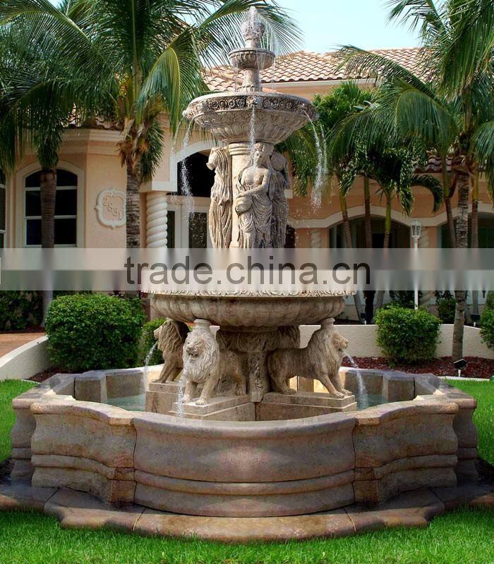 Hand Carving Marble Fountain of Four Beautiful Season Ladies Statue
