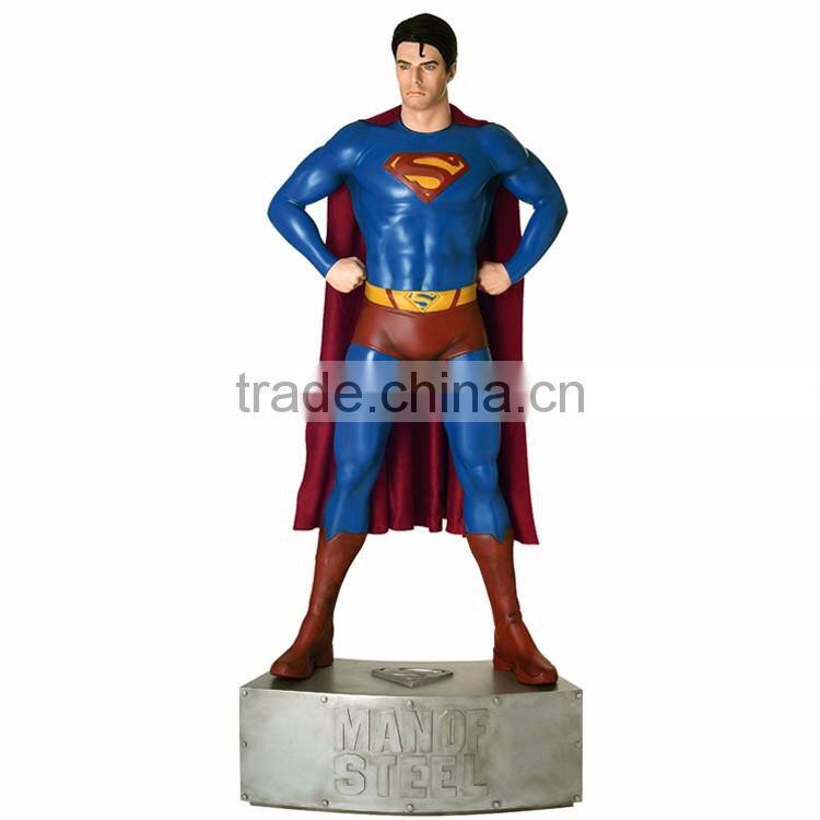 outdoor garden decoration resin craft life size superman statue
