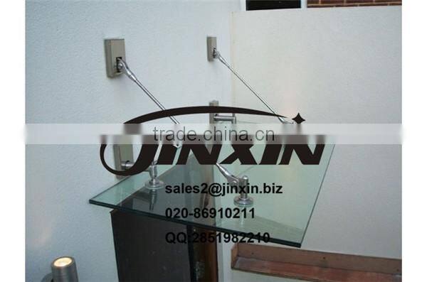 JINXIN entrance awning cable connector Stainless steel modern glass canopy
