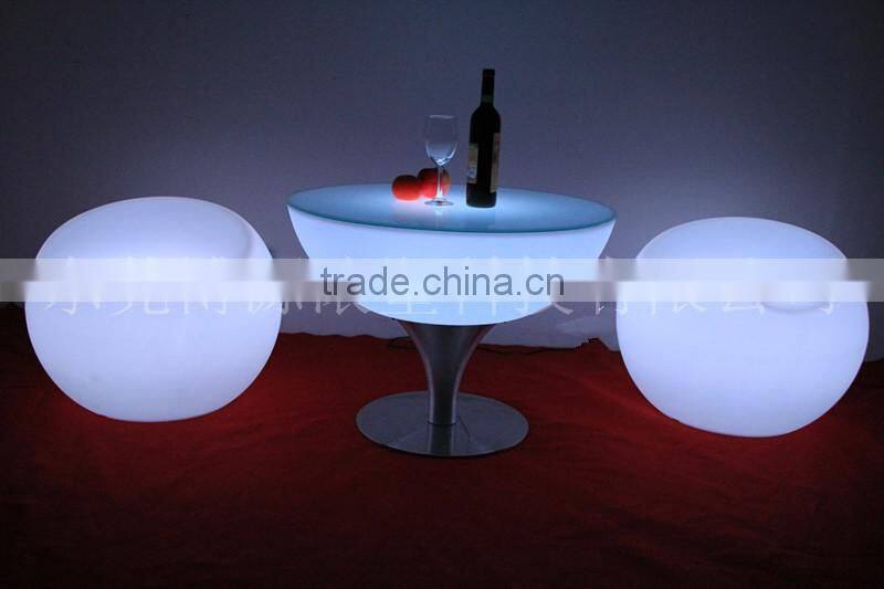 Durable high quality PE Spa ledlight up LED coffee table