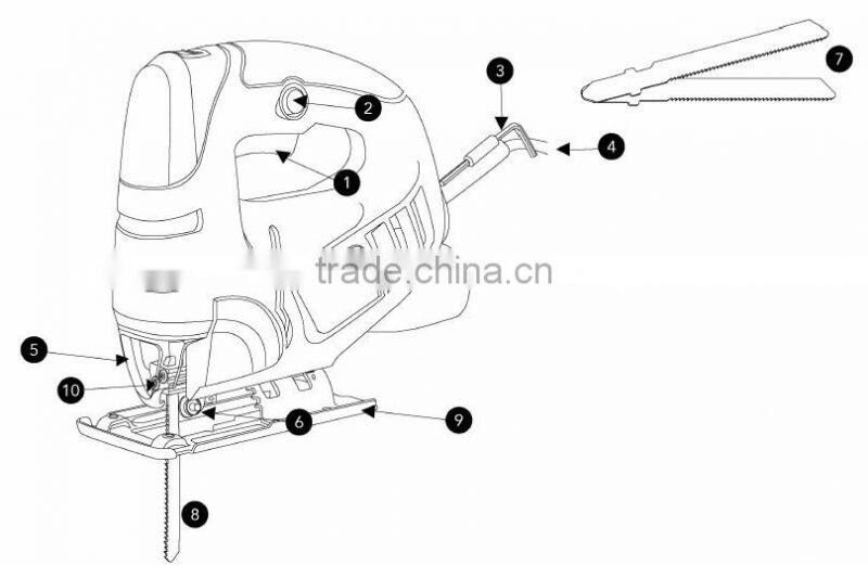 High Quality 400W 570W 800W Electric Jig Saw Machine Wood Cutting Machine