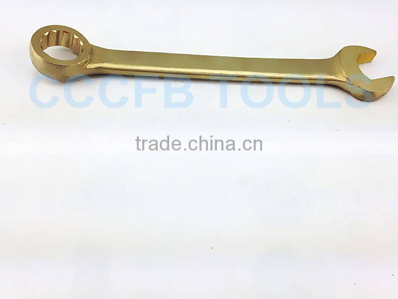 Nonsparking Be-Cu bronze high quality gold CU alloy sparkless combination wrench