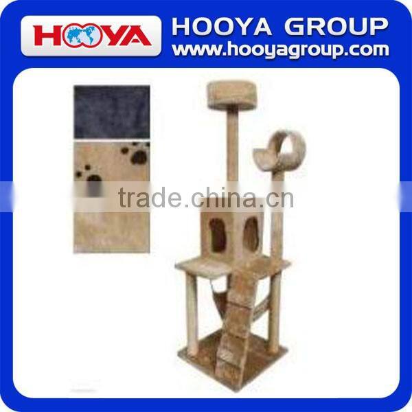 New design cat craft cat tree, cat furniture tree house, cat scratching tree with hanging cat toy