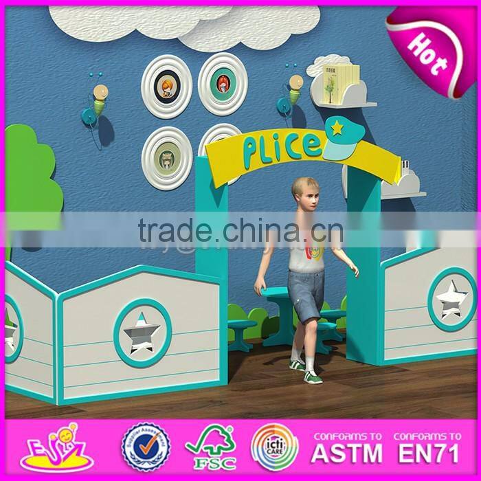 Customize kindergarten storage shelf wooden kids toy storage ideas W08C186-S