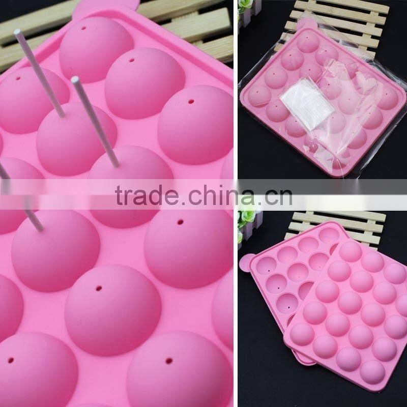 Silicone Cake Pops Mould Maker Lollipop Sticks Pop Mold Cooking