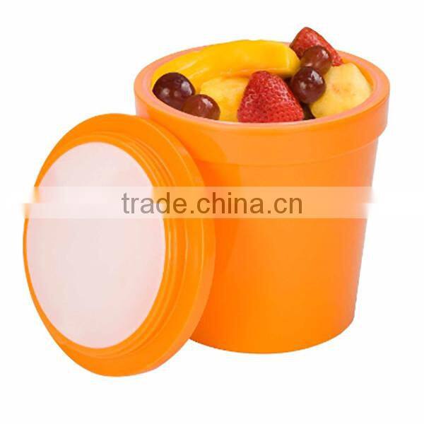 custom 1-pint Insulated Ice Cream Container - Orange