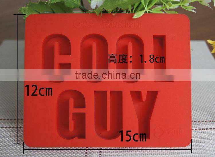 OEM Silicone word shape ice cube tray,silicone ice tray maker
