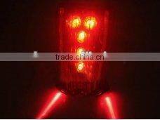 Bike Bicycle Laser Beam 5 LED Rear Tail Light