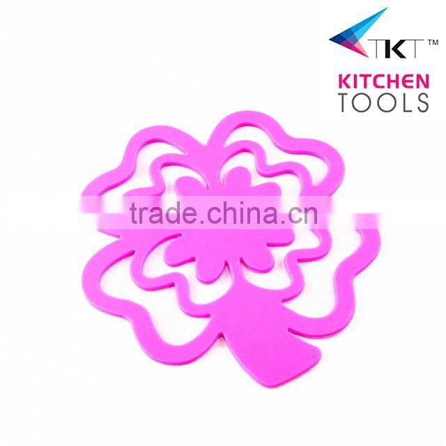 snow flower silicone cup mat pot holder