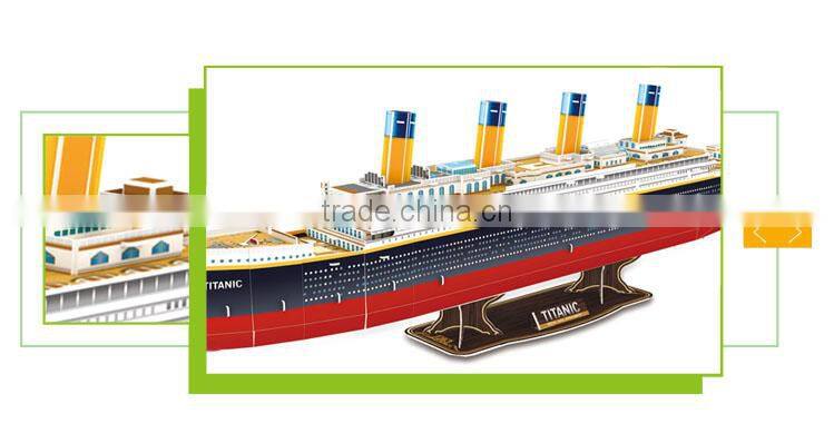 Hot selling kids diy ship toys jigsaw adult puzzle games