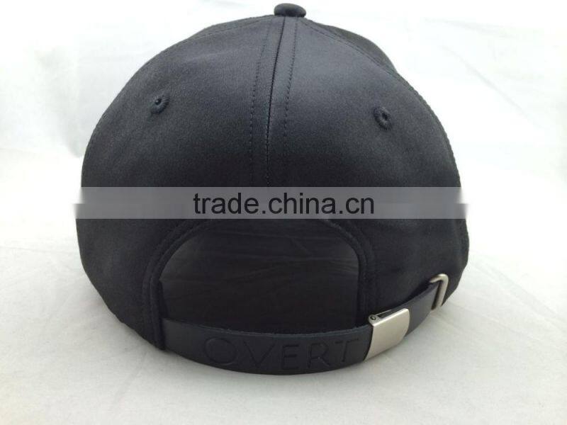 custom fashion leather baseball cap with 3d embroidery