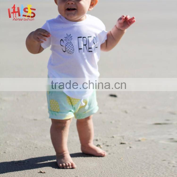 2017 latest fashion top pineapple shirt design children shirts casual wear