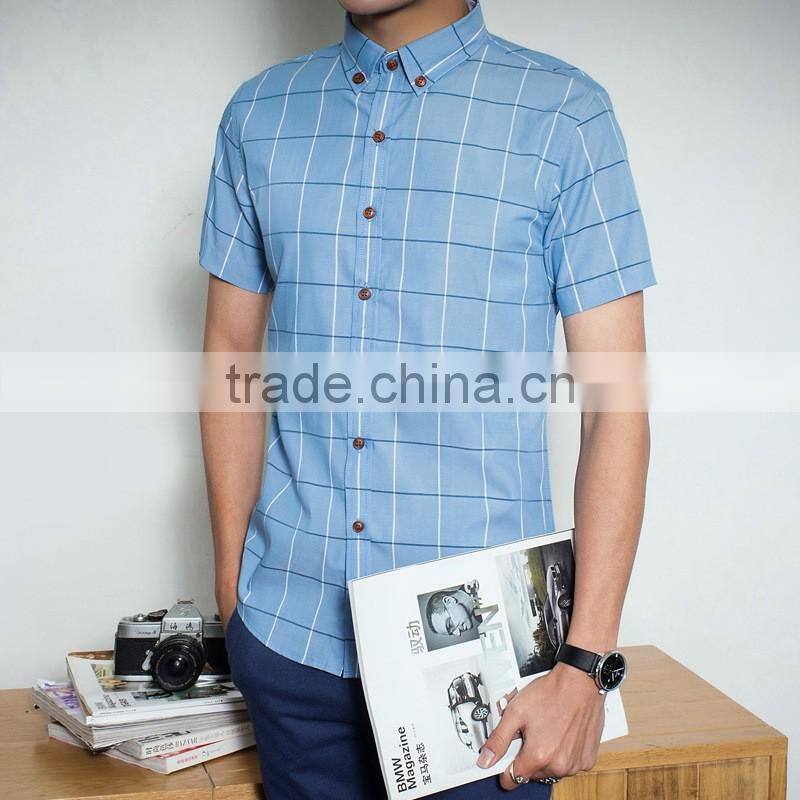 2016 New Fashion Cotton Men Dress business Shirt Slim Fit Shirts For Men Short Sleeve shirts