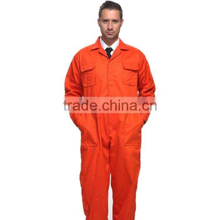 Wholesale custom unisex uniform work clothes safety orange cheap overalls workwear