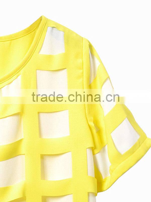 Hot selling women's clothing garment apparel direct factory OEM/ODM manufacturing short sleeve korea fashion blouse