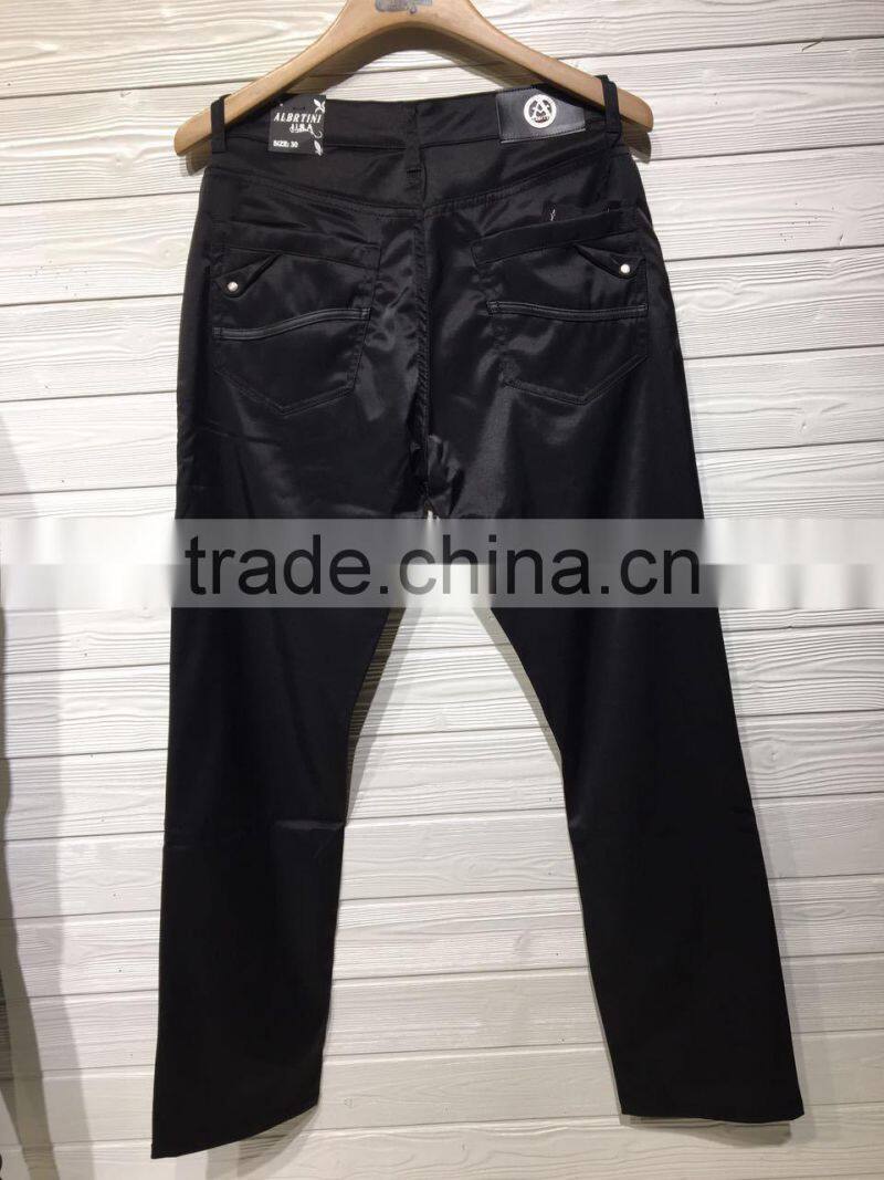 GZY Black Pleat Men Jeans Denim For South America Stock 2017
