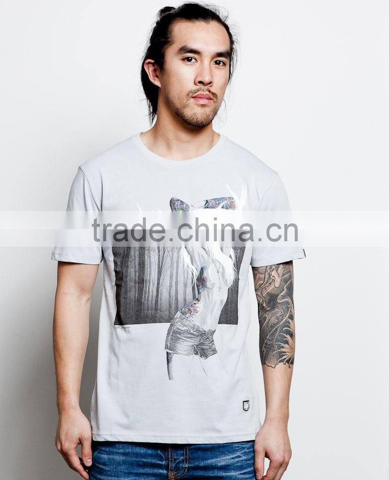 2016 new design men custom t-shirt softtextile