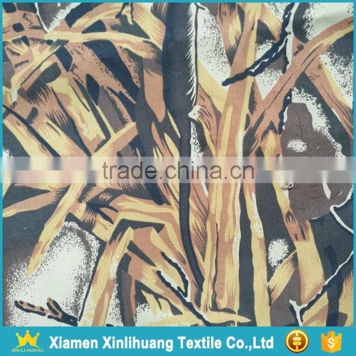 New Design Forest Grass Printed CVC 80% Cotton 20% Polyester Fabric