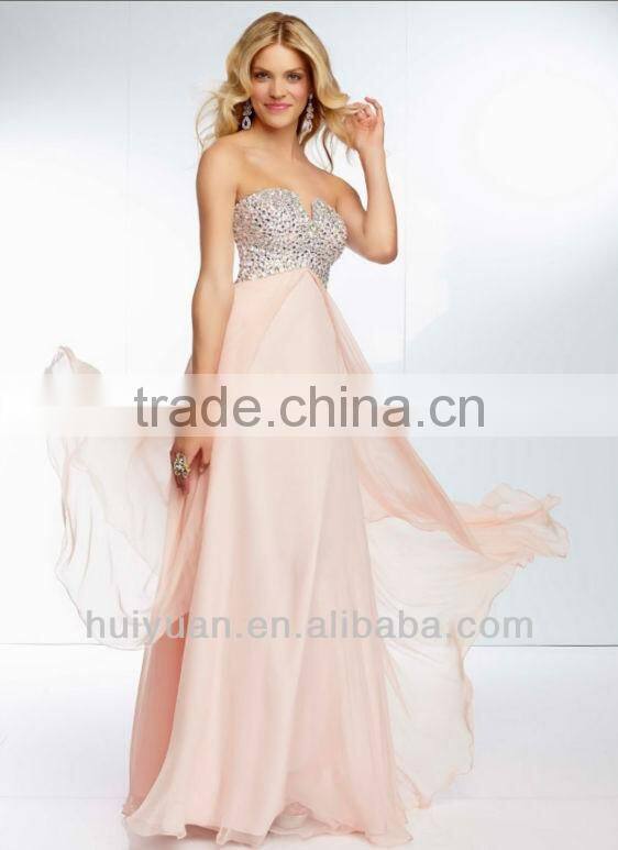 2014 backless A-line evening dress wholesale