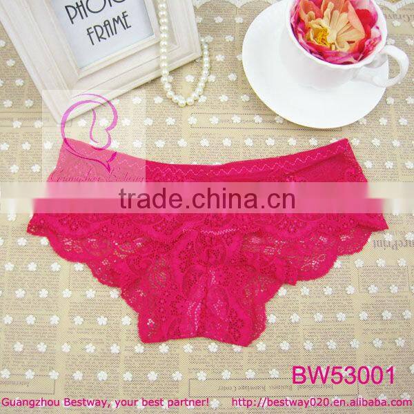 Girls transparent lace underwear