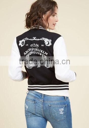 High quality printed embroidery custom baseball jackets