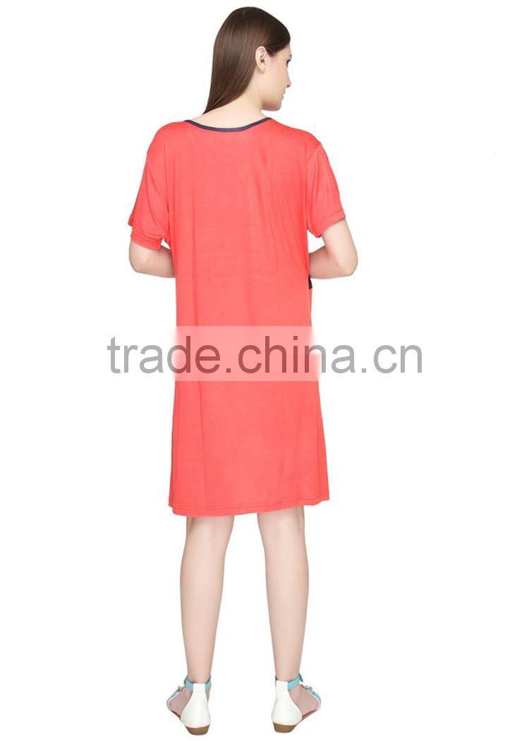 OEM red cotton maternity sleepwear dresses cheap maternity sleepwear