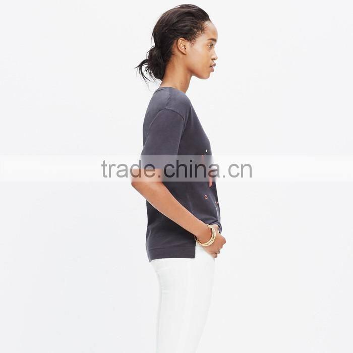 Modernist girls ruffle short sleeve t shirt