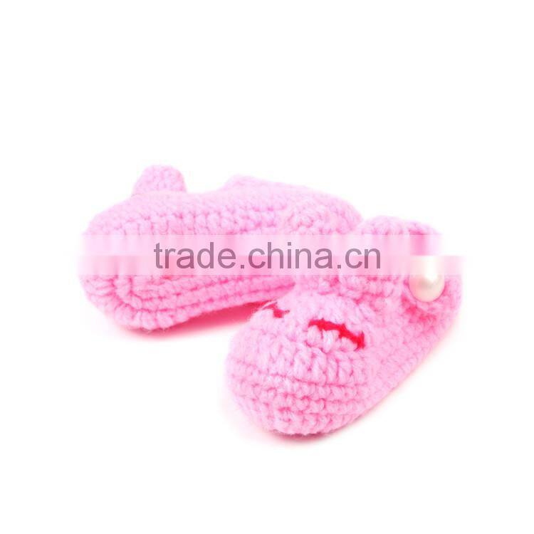 Sleepy Cat Type Hand Crochet Shoes for Baby